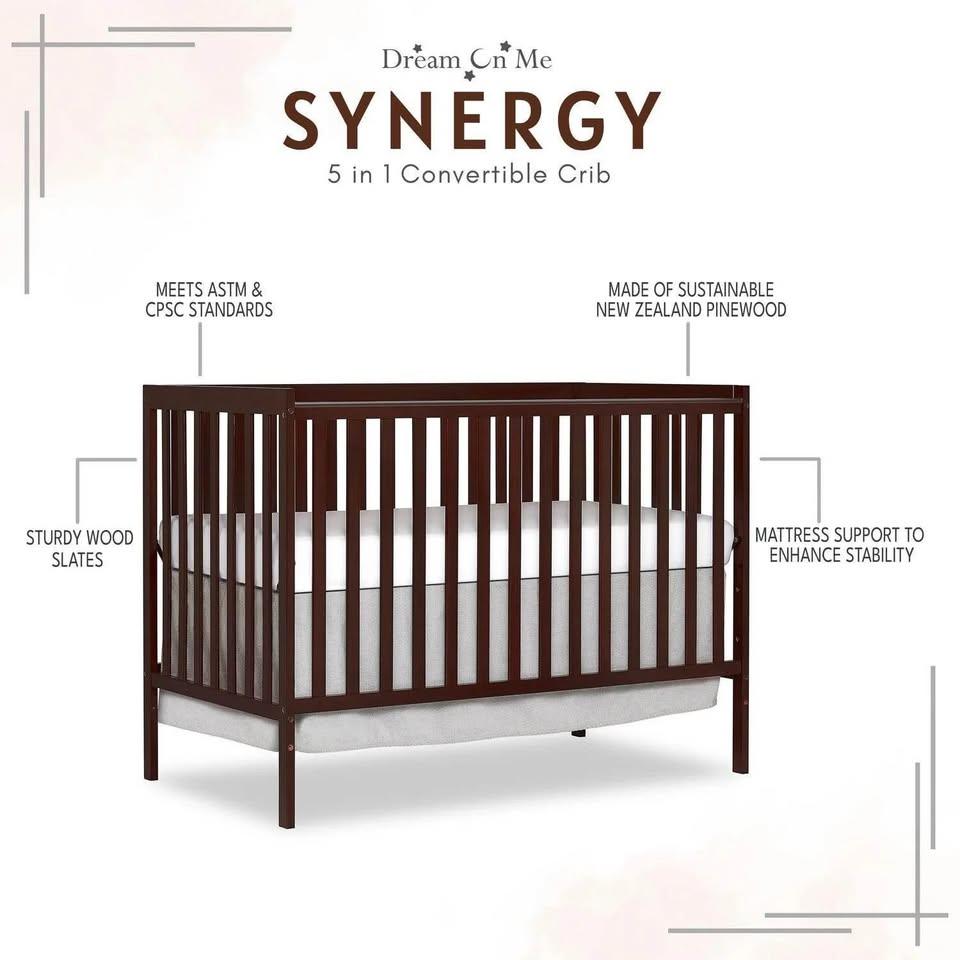 Dream On Me Synergy 5-in-1 Convertible Crib - photo 5
