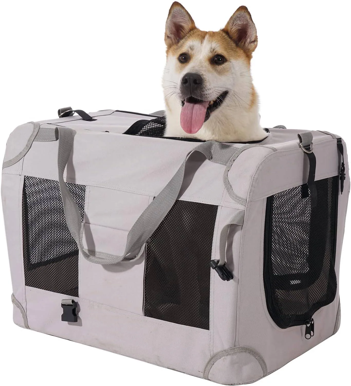 Hepeeng Portable Cat & Dog Carrier Crate, 20"x13"x13" thumbnail