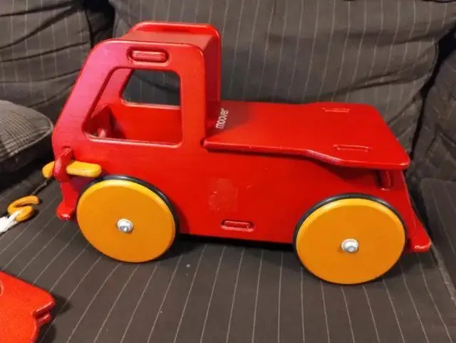 Moover Danish Miniature Solid Wood Ride-On Truck - Red thumbnail
