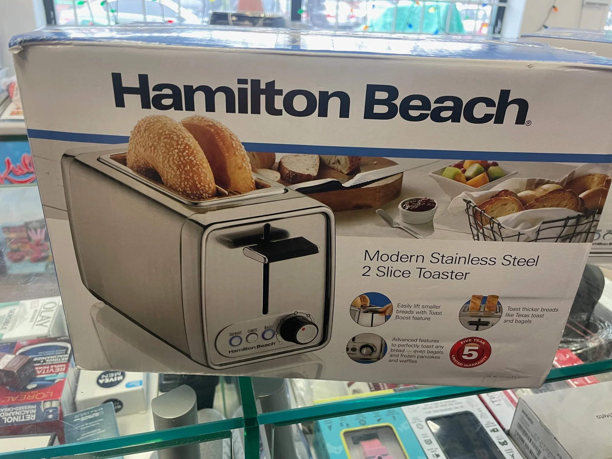 Hamilton Beach 22791C 2-Slice Modern Chrome Toaster - Silver thumbnail