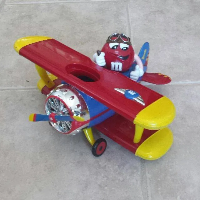 M&M’s Red Biplane Airplane Candy Collectible – Missing Figure thumbnail