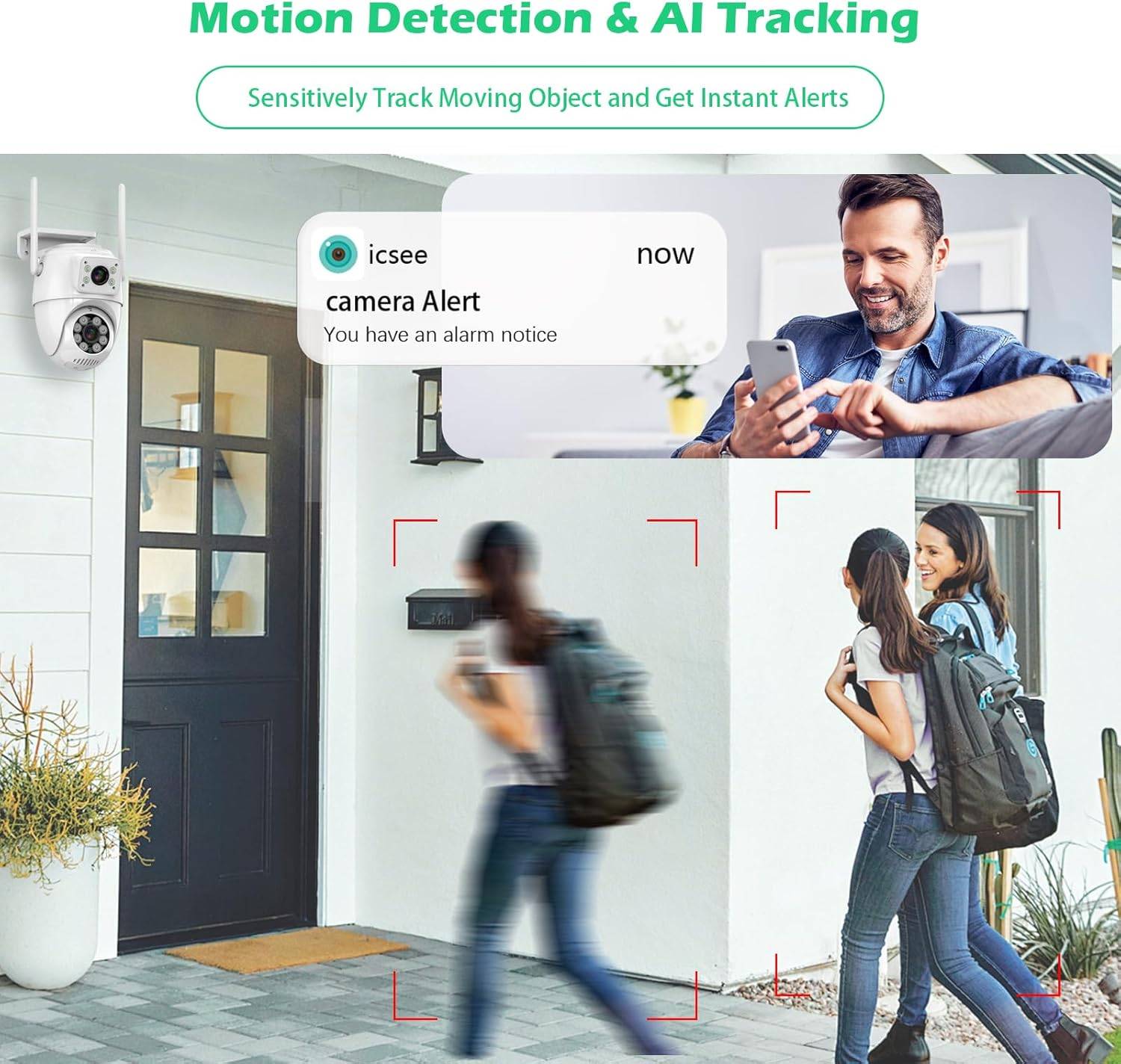 6MP Dual Lens WiFi PTZ Security Camera: 360° Protection - photo 4