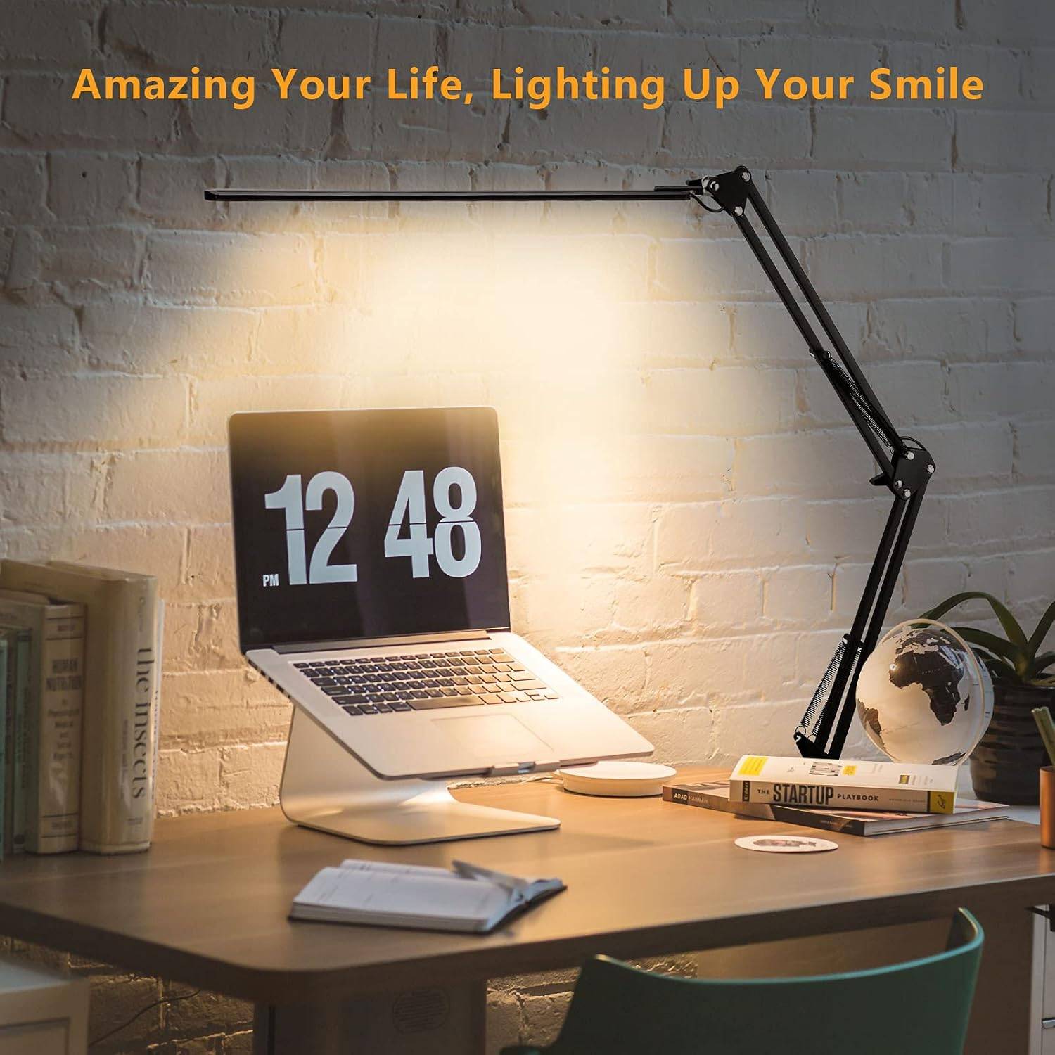 LED Desk Lamp with Adjustable Swing Arm - Excellent condition! - photo 2