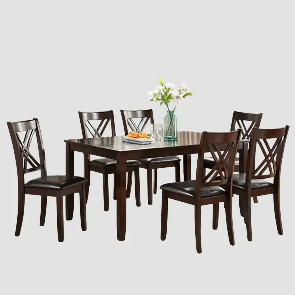 New 7-Piece Wooden Dining Table Set For 6 Person Grand Sale thumbnail