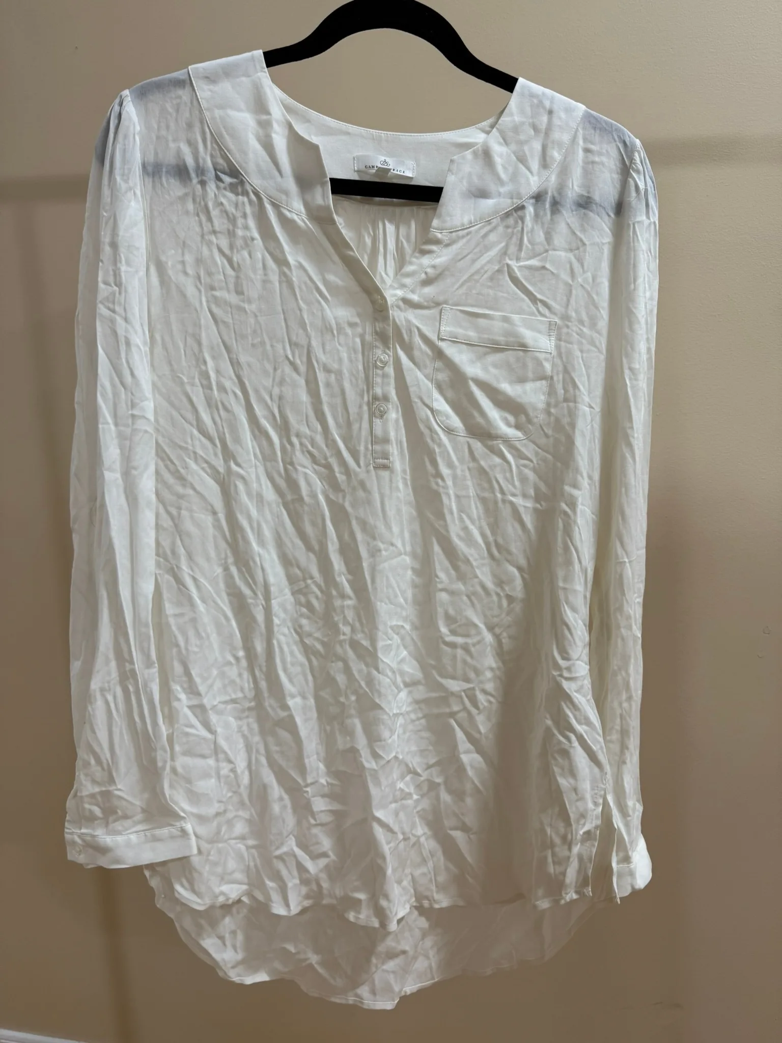 White Cotton Hentley Blouse - Camber & Grace Size M thumbnail