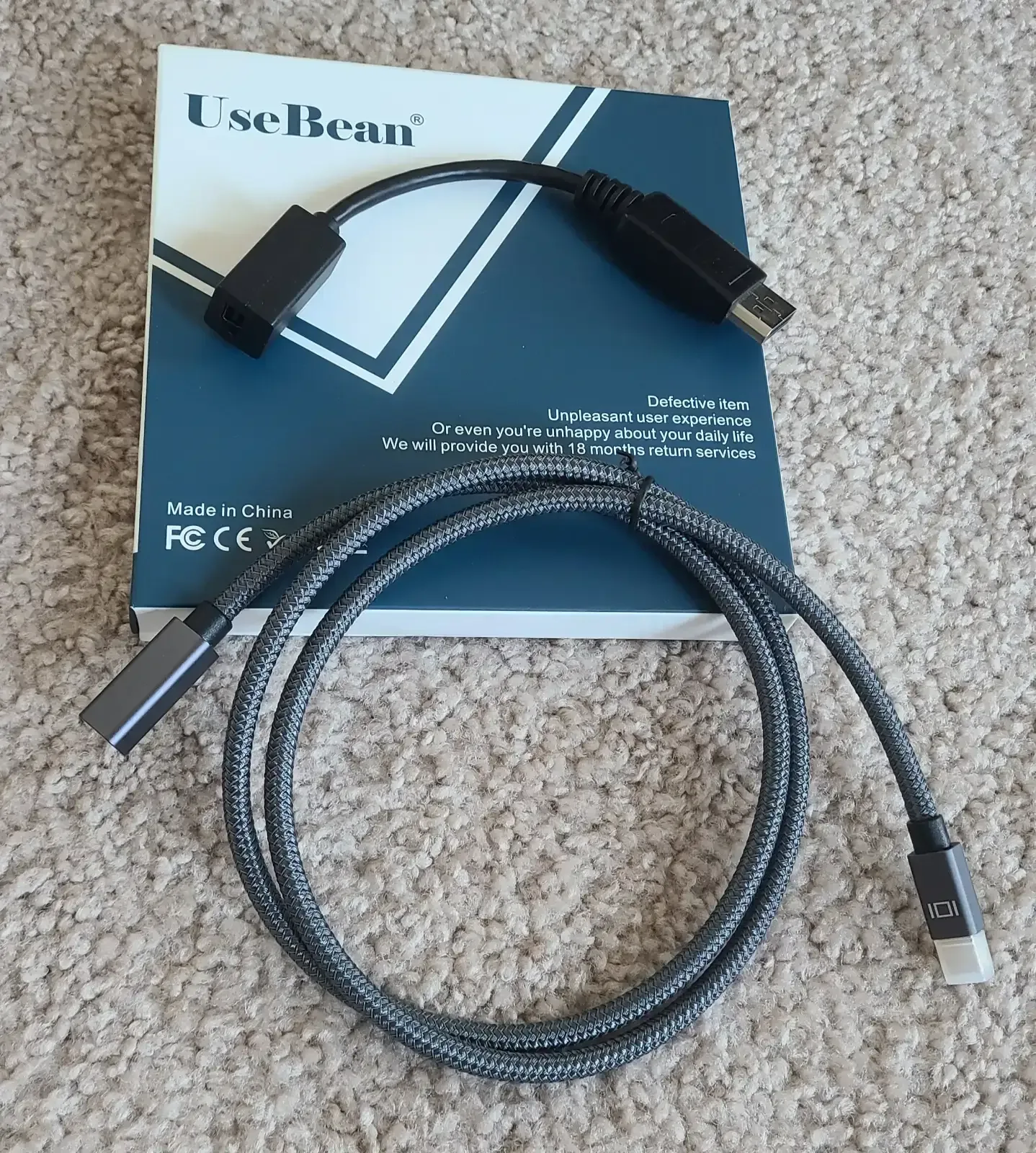 Display Port (DP) to Mini DP adapter + Mini DP extension cable thumbnail