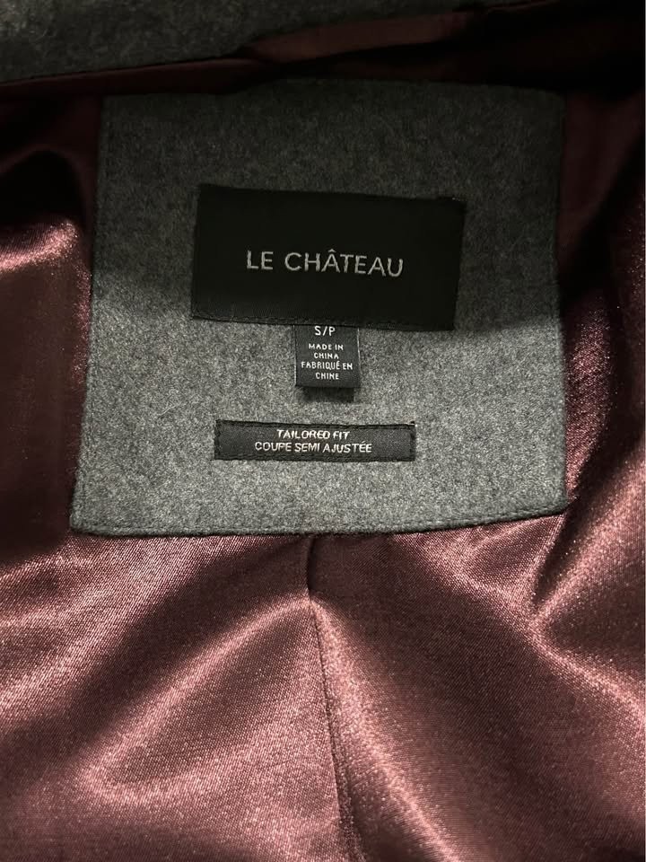 Le Château Men’s Grey Wool Blend Coat – Size S (Tailored Fit) - photo 5