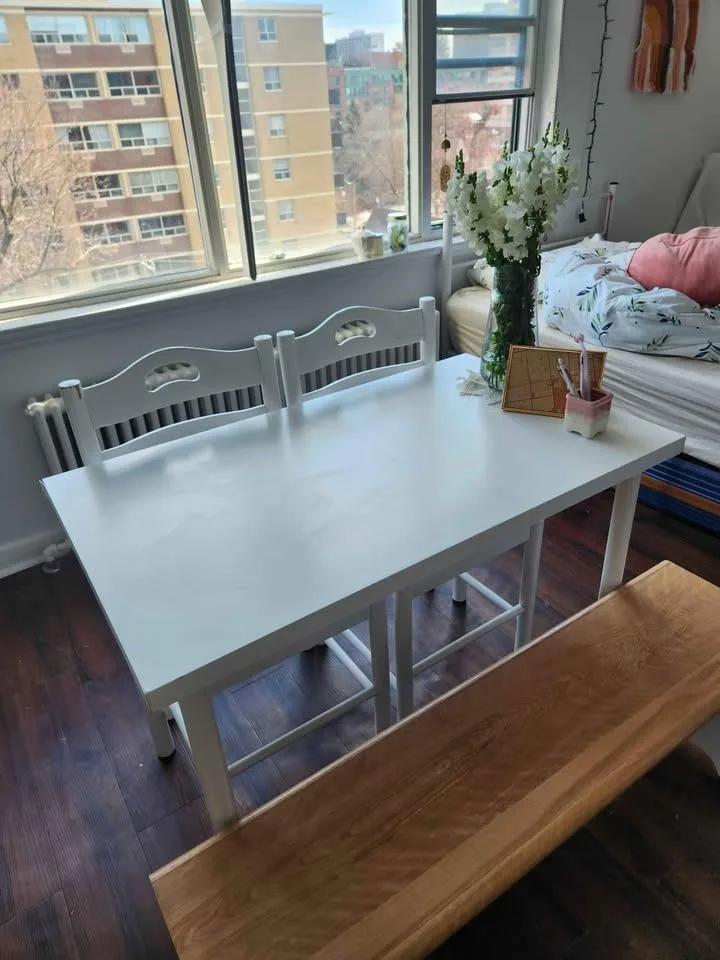 White Table, Dining Table, Office Desk (Ikea) image indicator(2)