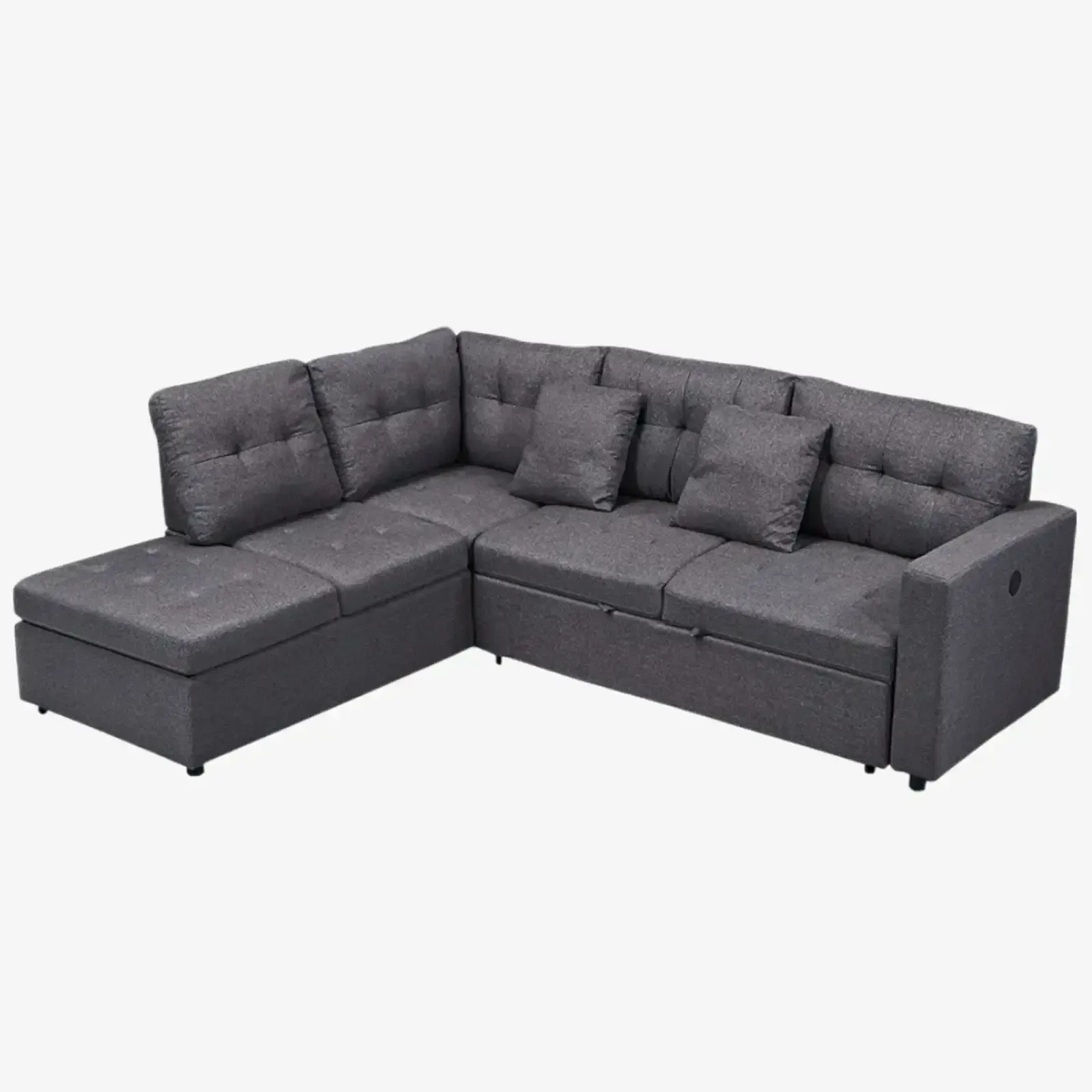 Grand Sale On New Sleeper Sectional Sofa In Fabric Upholstery thumbnail