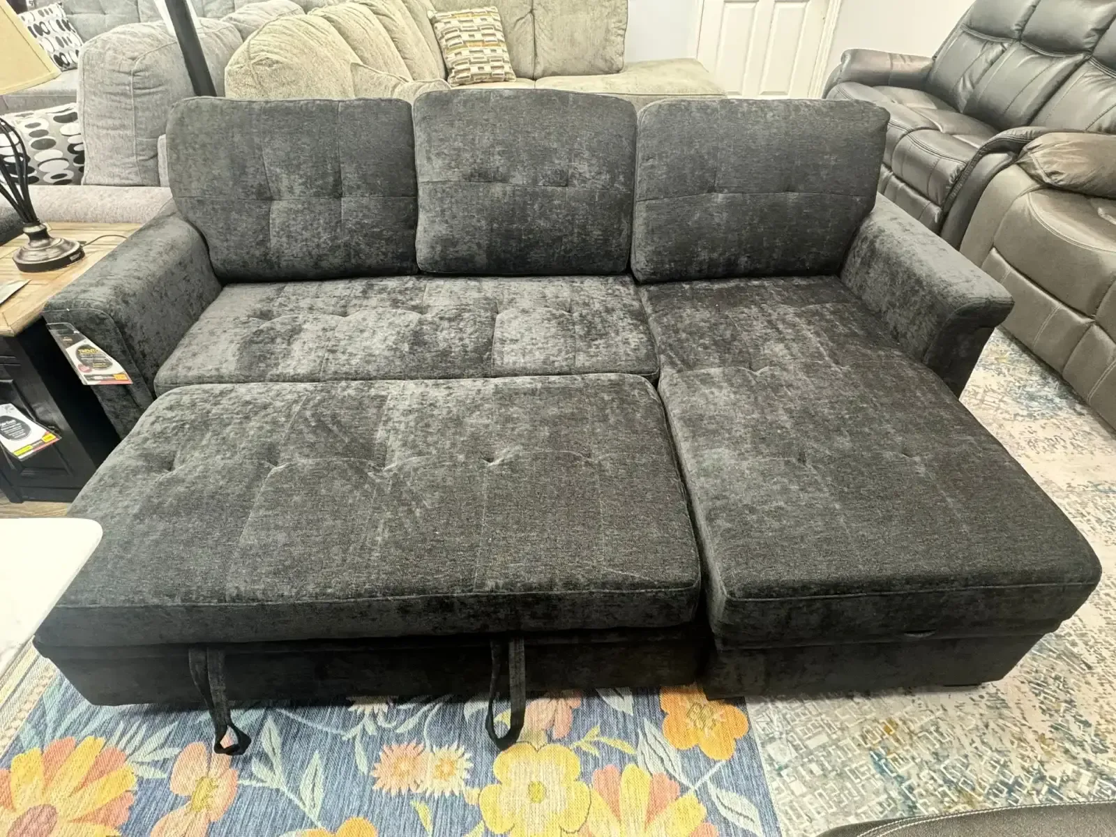 New Sectional Sofa Bed With Reversible Storage Chaise Grand Sale thumbnail