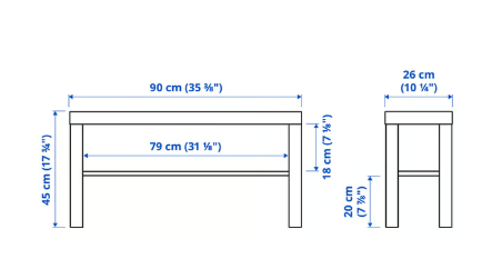 IKEA TV bench, black - photo 4