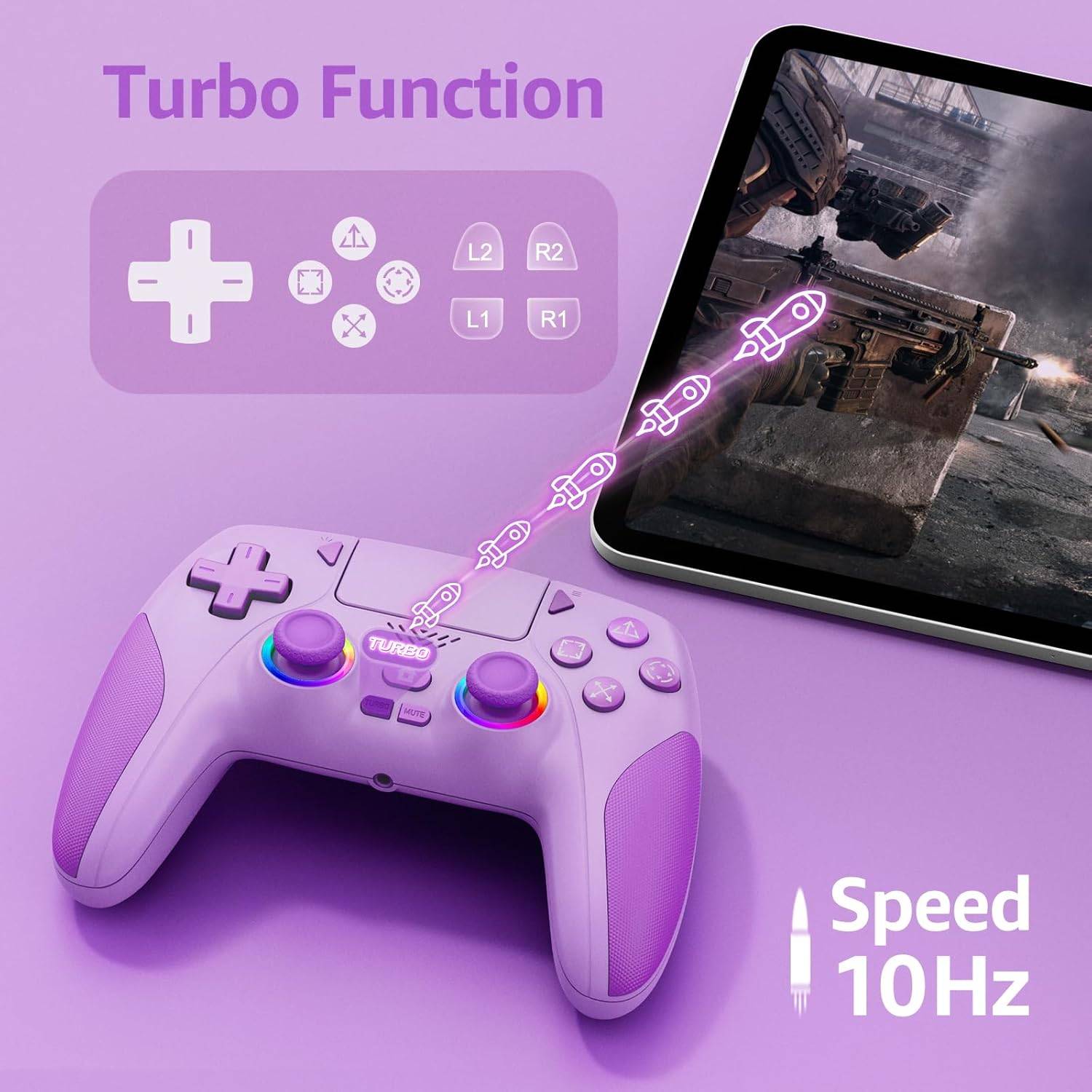 IWGAME RGB Wireless Controller: Ultimate PS5/PC Gaming - photo 4