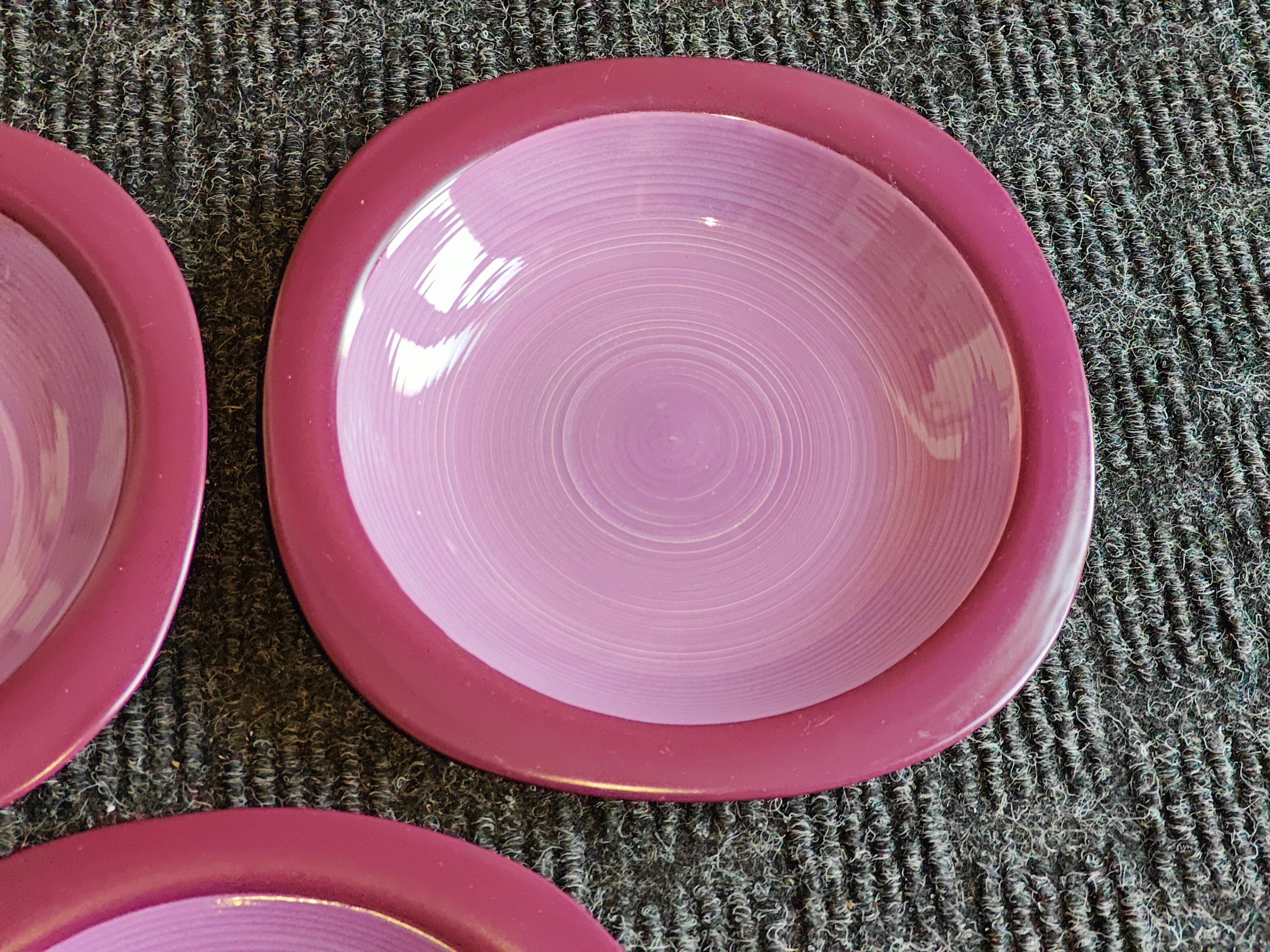Set of 3 Stokes Moonglow Purple Plum Bowls - Dinnerware - photo 3