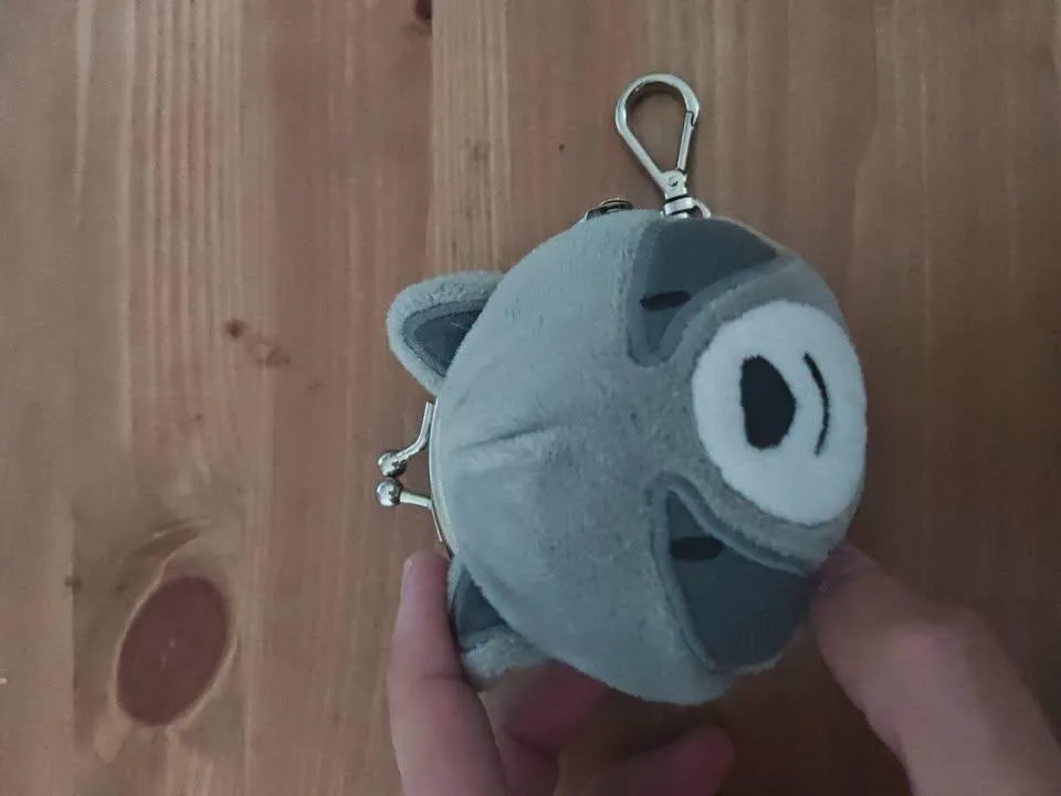 Plush Raccoon Coin Purse with Clip thumbnail