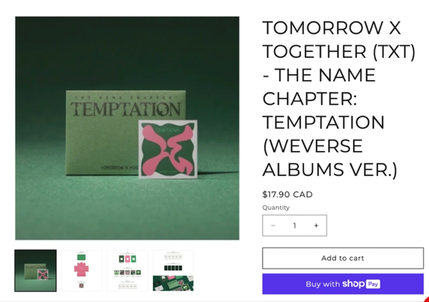 [WITH PC] TXT THE NAME CHAPTER: TEMPTATION (WEVERSE ALBUM) Kpop - photo 3