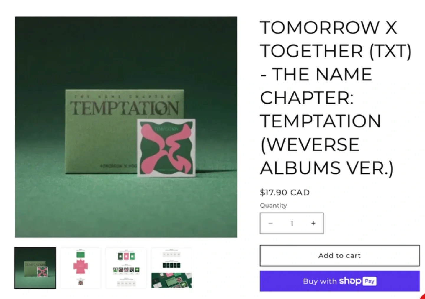 [WITH PC] TXT THE NAME CHAPTER: TEMPTATION (WEVERSE ALBUM) Kpop image indicator(3)