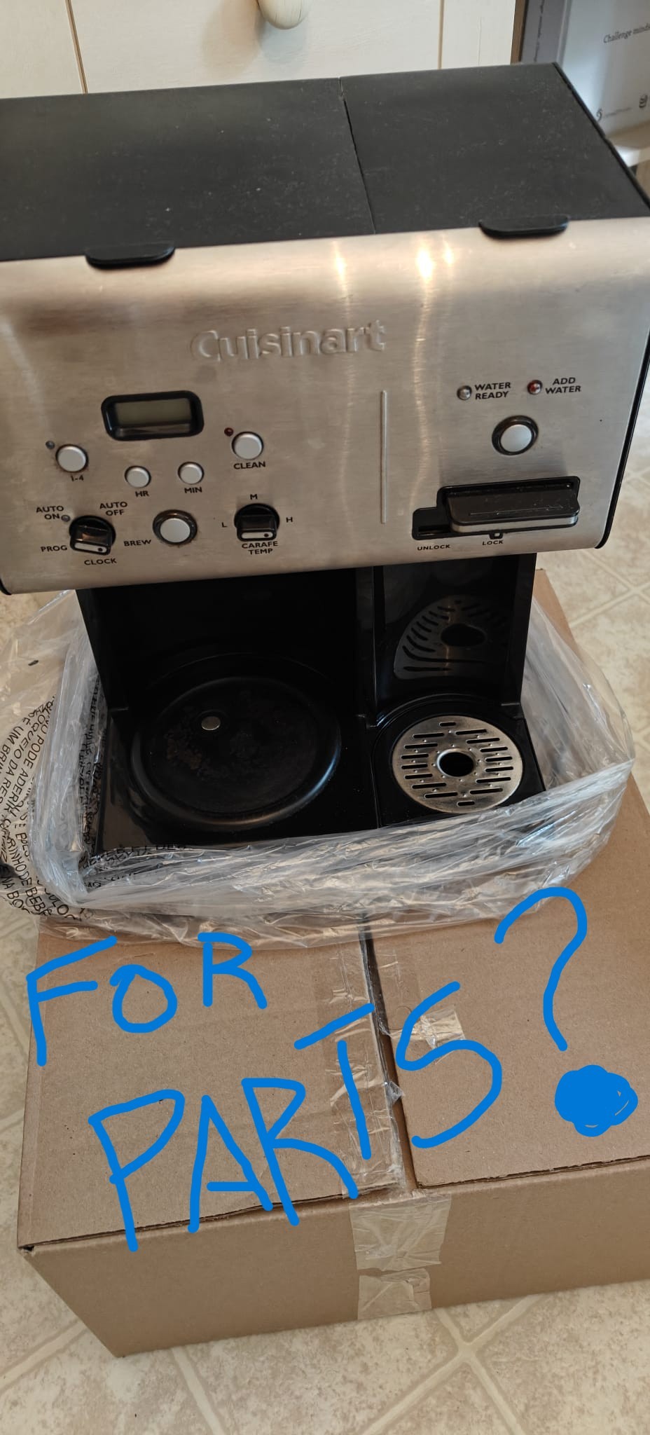 FOR PARTS ONLY! Free Cuisinart Coffee Maker and Burr Grinder