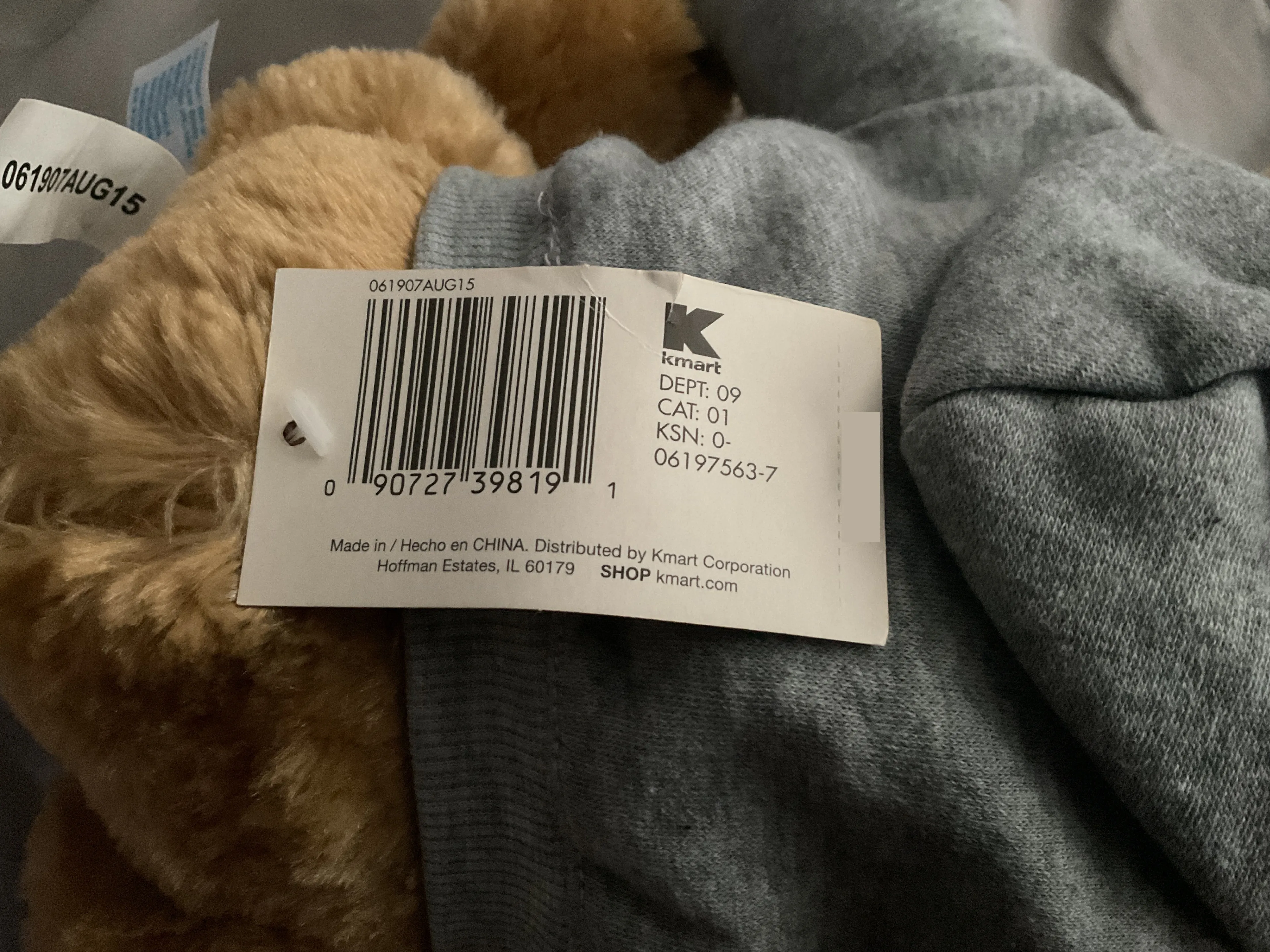 Cozy Light Brown Teddy Bear in Grey "I Love U" Shirt image indicator(4)