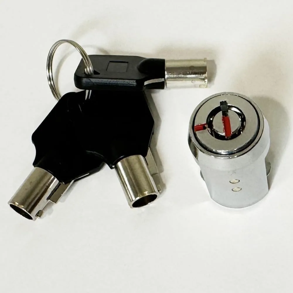 Storage Cylinder Lock with 3 Tubular Keys for Roll-up Door thumbnail