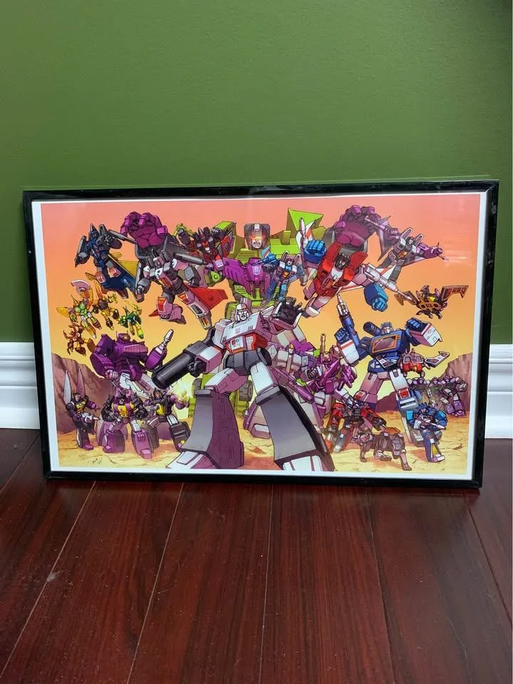 Framed Transformers G1 Decepticons Team Print. Megatron image indicator(3)