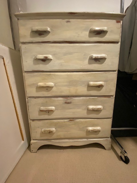 SHABBY CHIC 5 drawer wooden dresser - photo 2