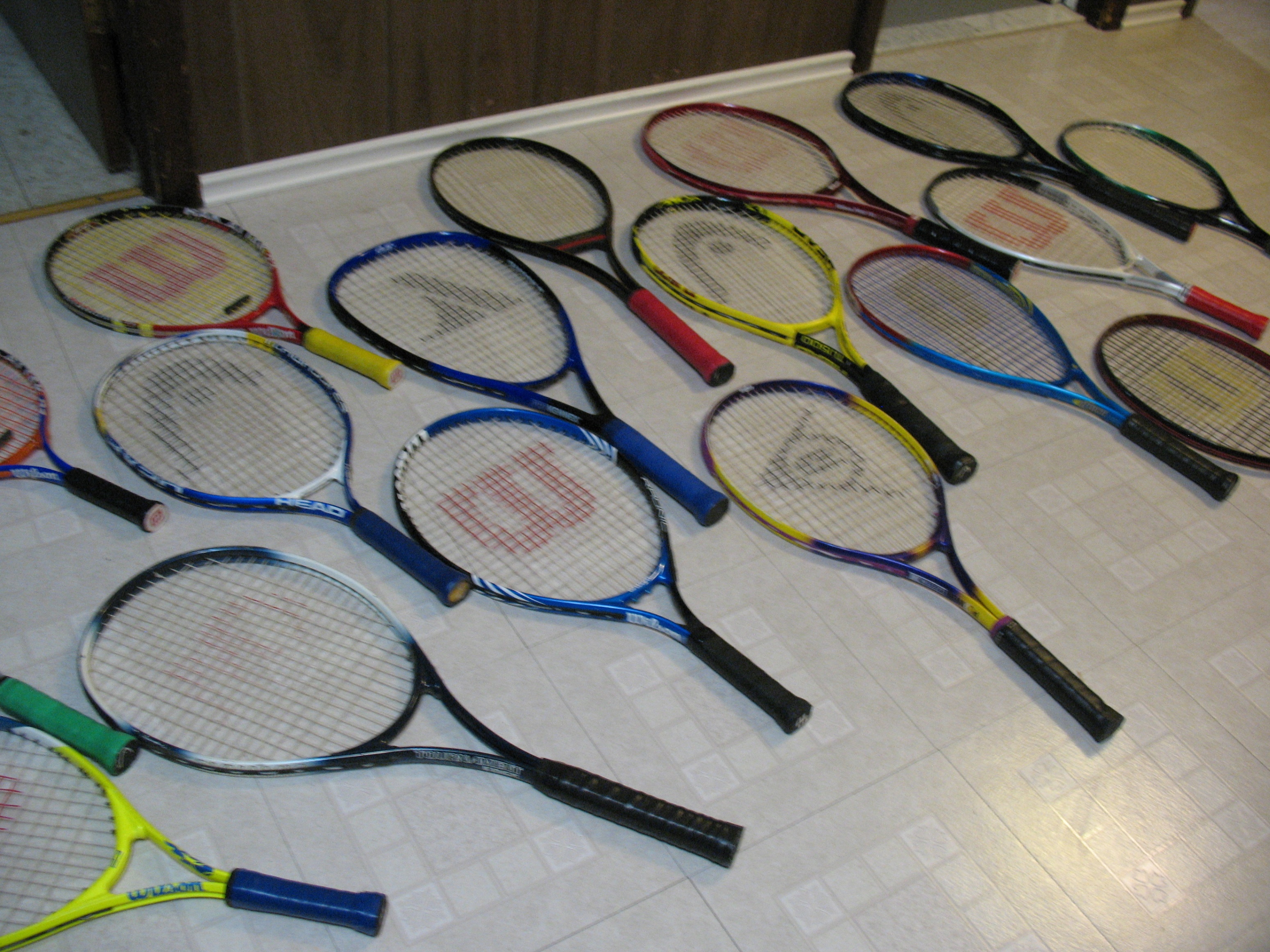 Tons of Tennis Rackets