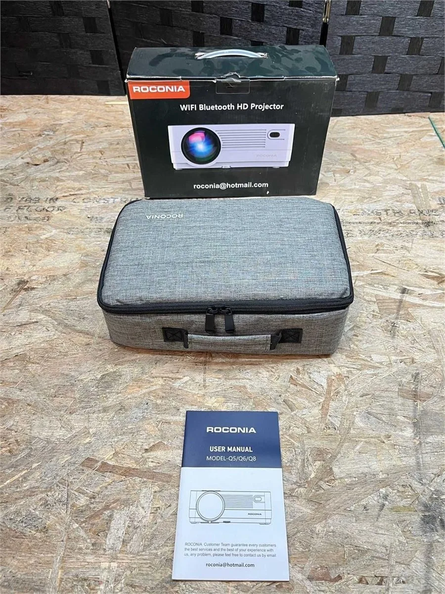 Roconia 1080P 5G WiFi Bluetooth Projector – Open Box, Like New image indicator(3)