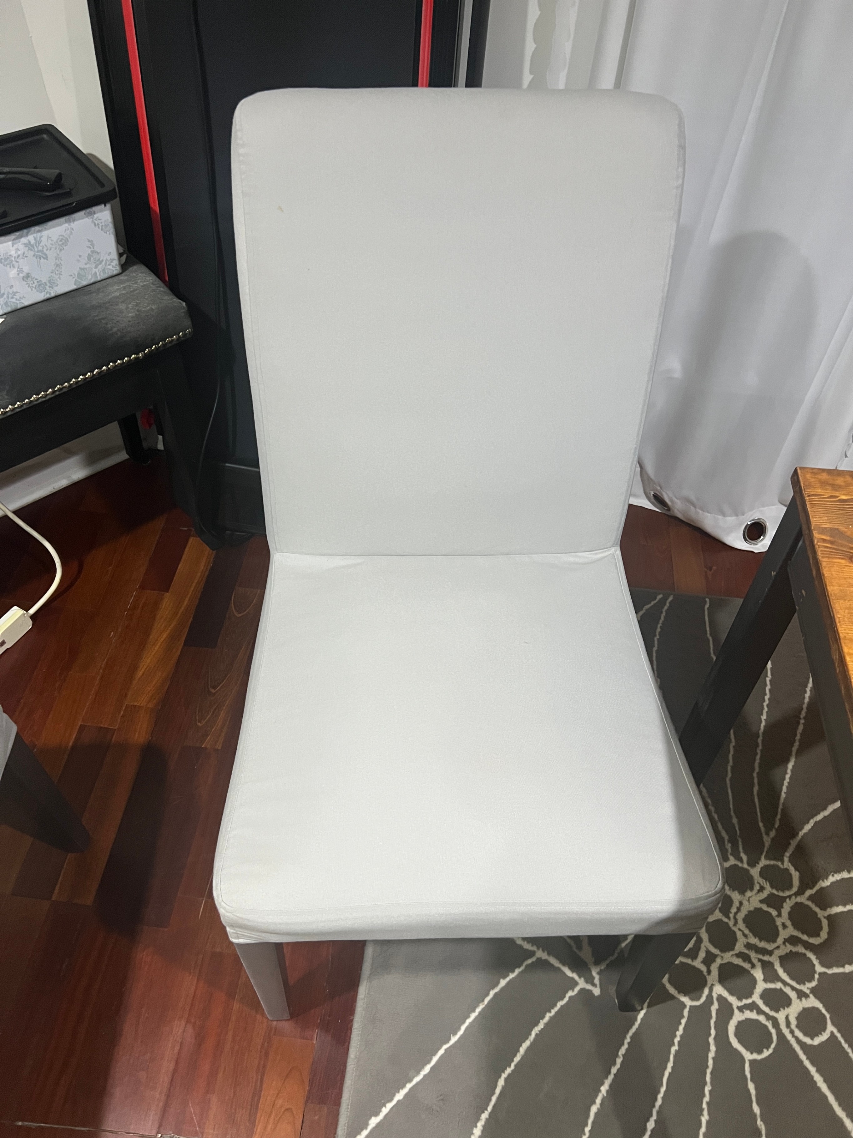 Set of 4 Ikea Henriksdal Dining Chairs with gray chair covers - photo 2