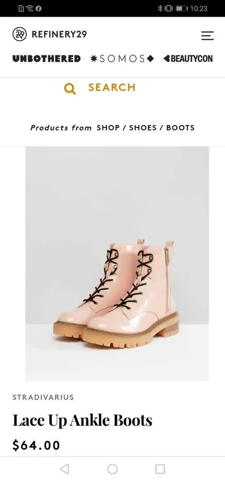 Pink zip up ankle boots thumbnail