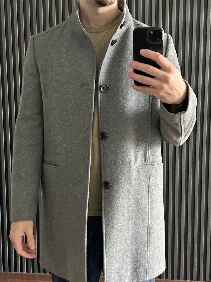 Le Château Men’s Grey Wool Blend Coat – Size S (Tailored Fit) - photo 2