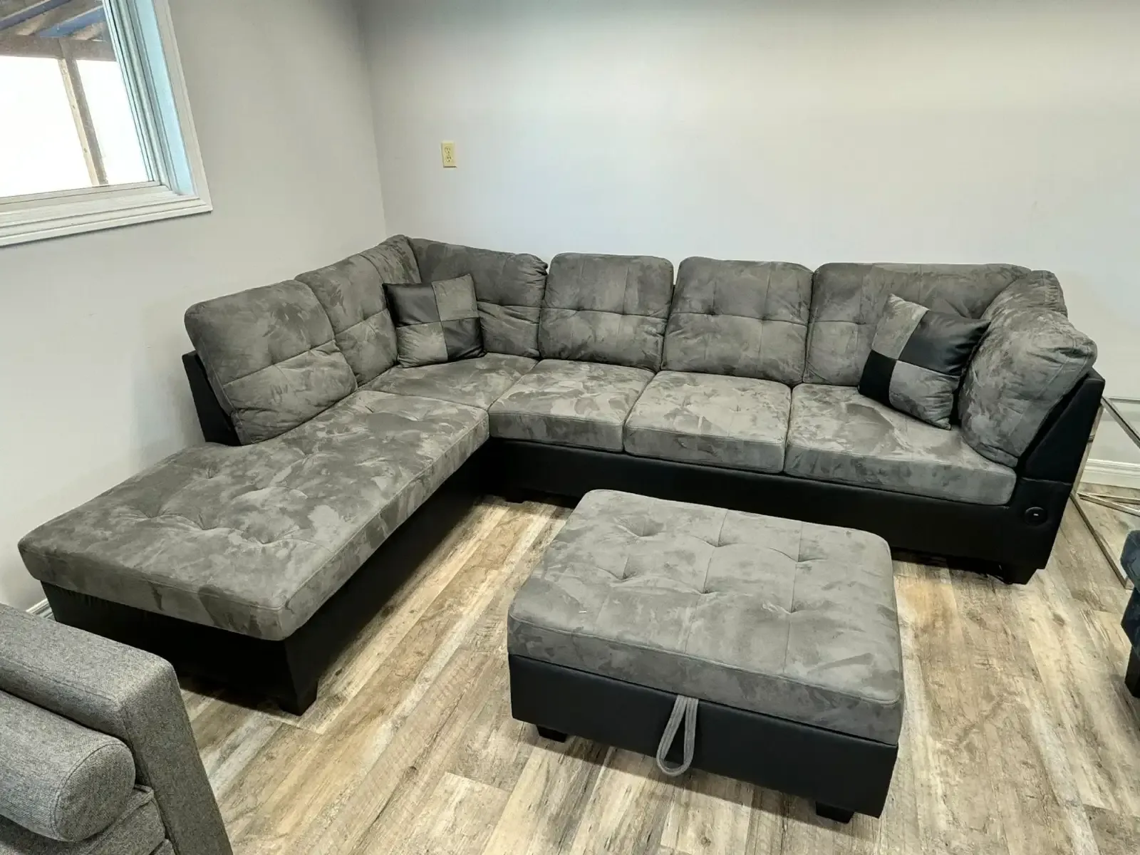 New Trendy Sofa Sectional Set with Storage Ottoman Amazing Sale thumbnail