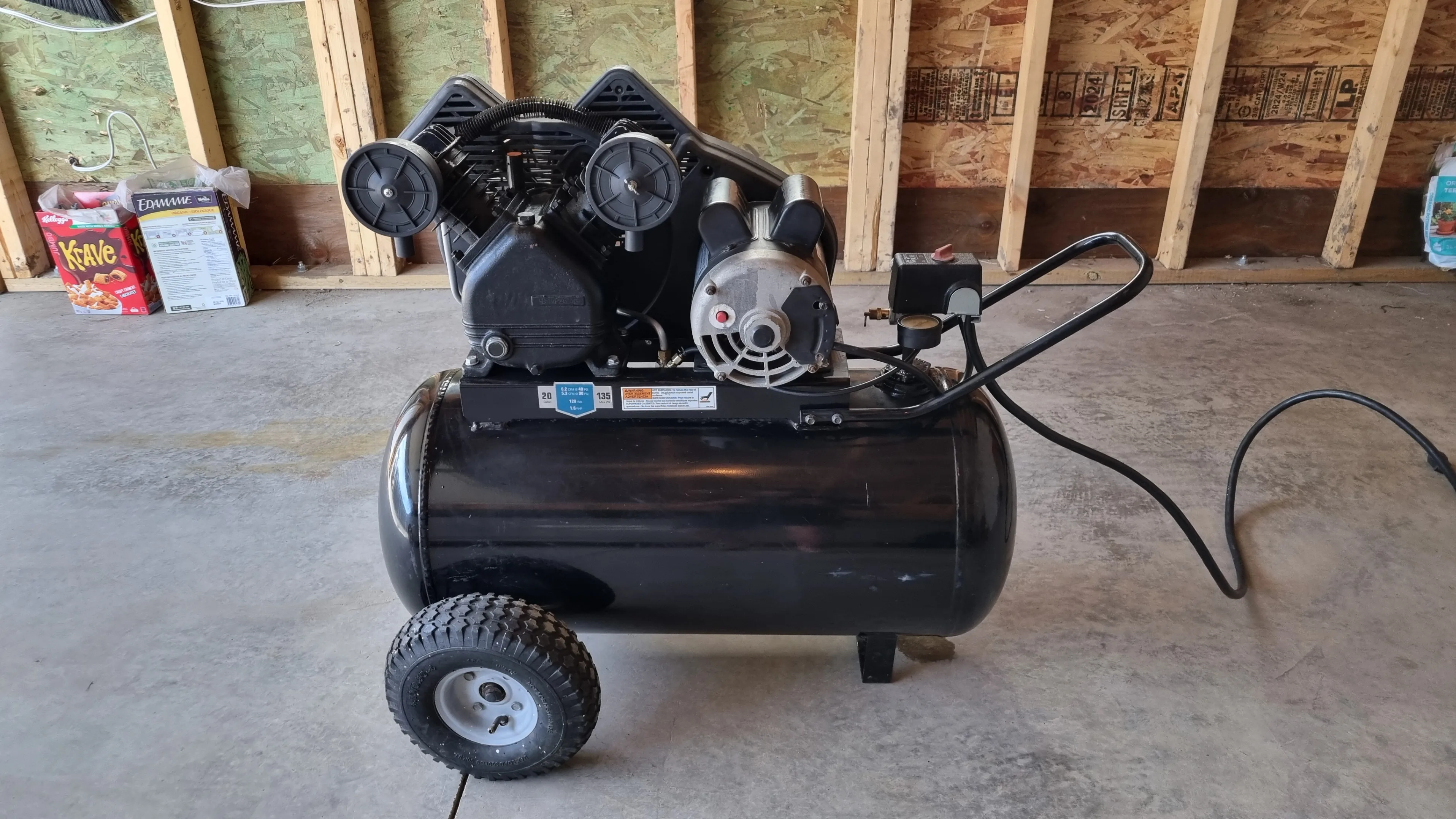 Industrial Air 20 gallon air compressor thumbnail