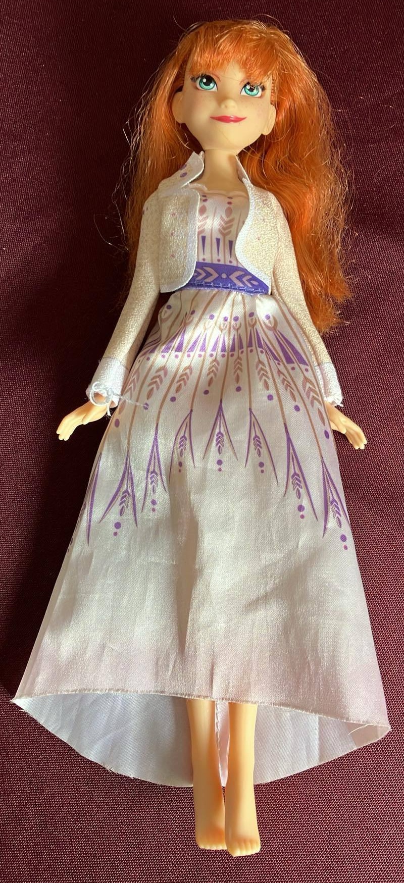 Disney Frozen Anna Doll White Dress