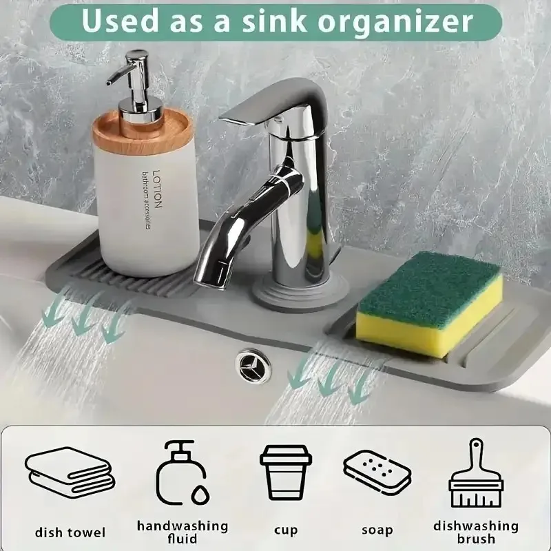 Kitchen/bathroom faucet mat holder image indicator(5)