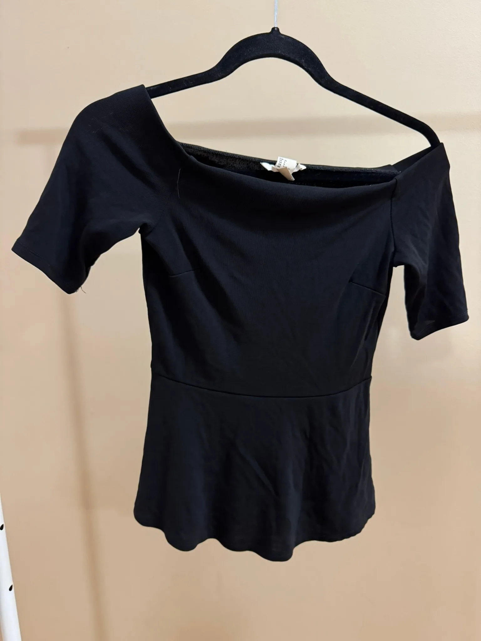 Black Off Shoulder Top - Size 6 thumbnail