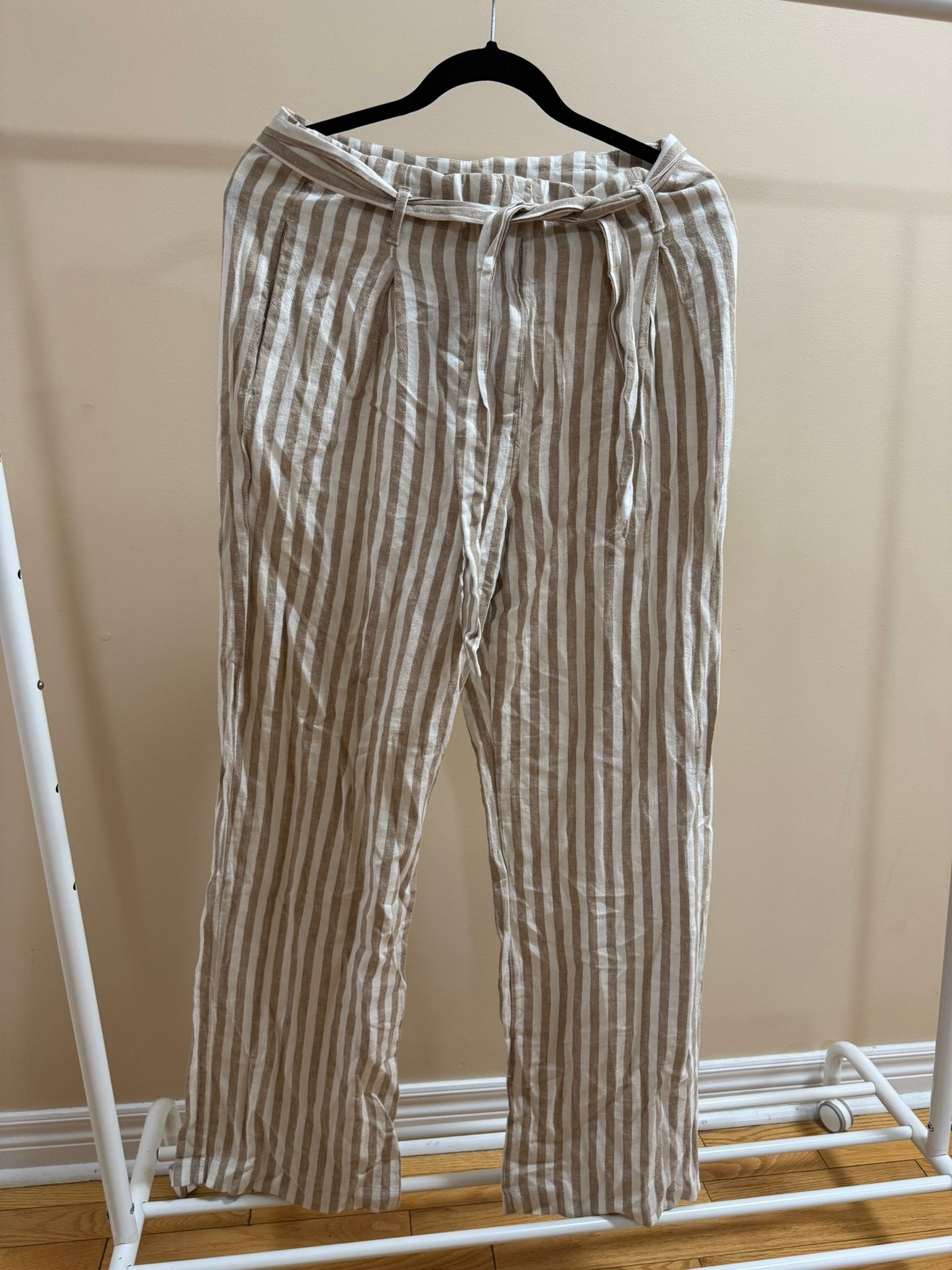 Dynamite Stripped Linen Pants - Size 10 - New With Tags