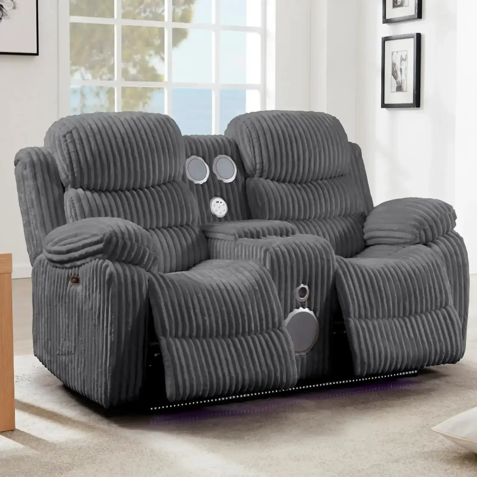 Box Pack Recliner Sofa & Chair In Fabric Upholstery Amazing Sale thumbnail