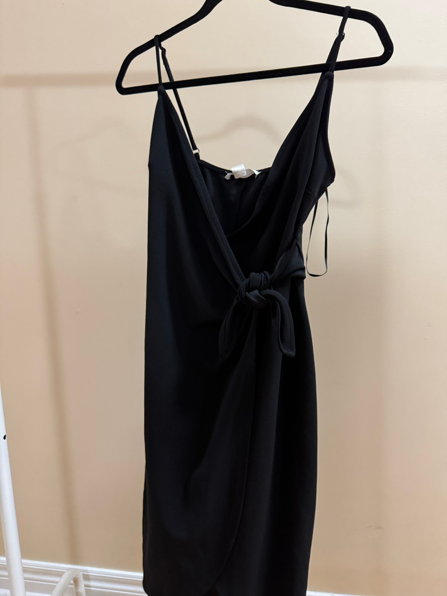 Black Midi Wrap Dress - Size M - New with Tags
