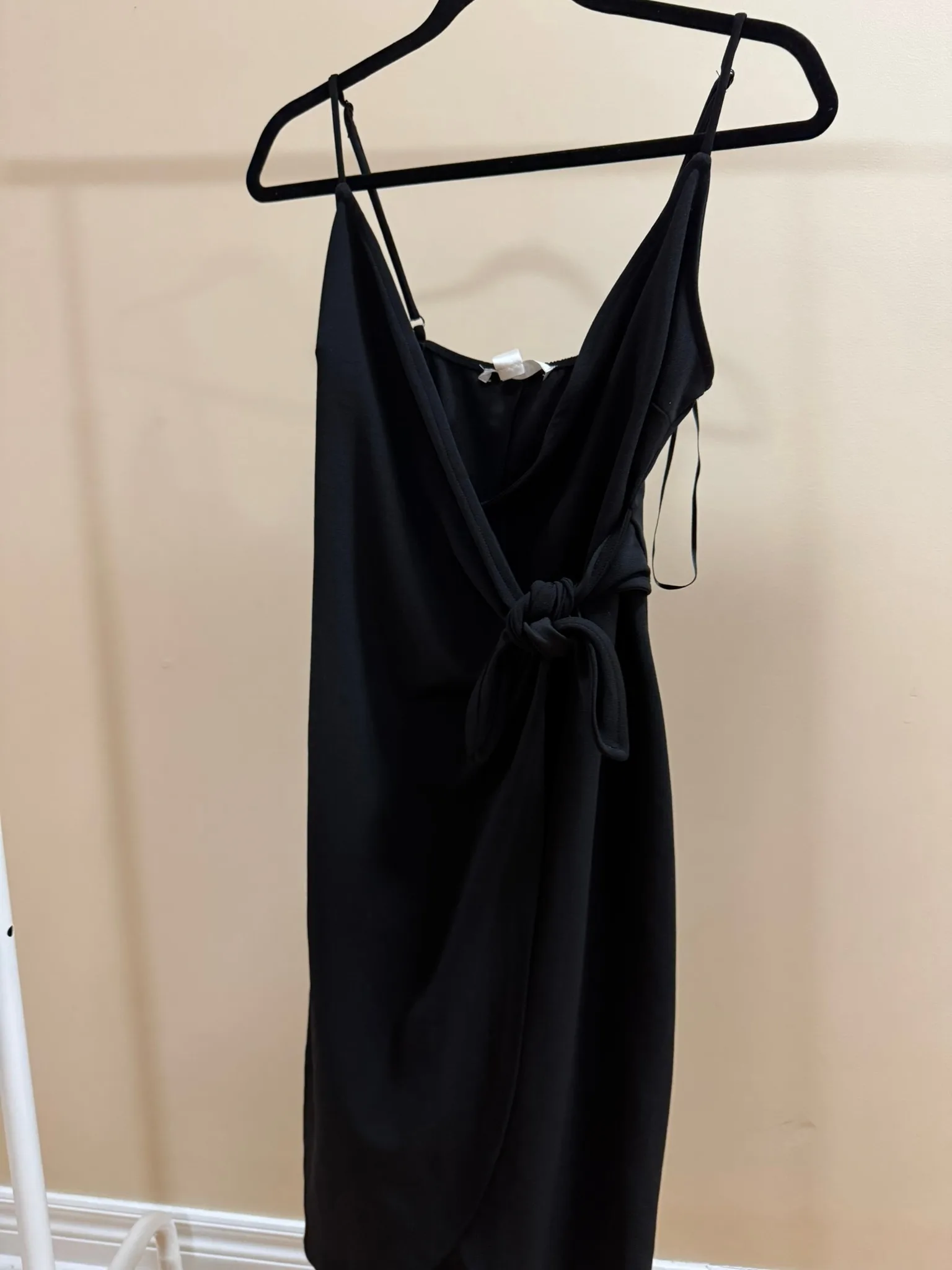 Black Midi Wrap Dress - Size M - New with Tags thumbnail