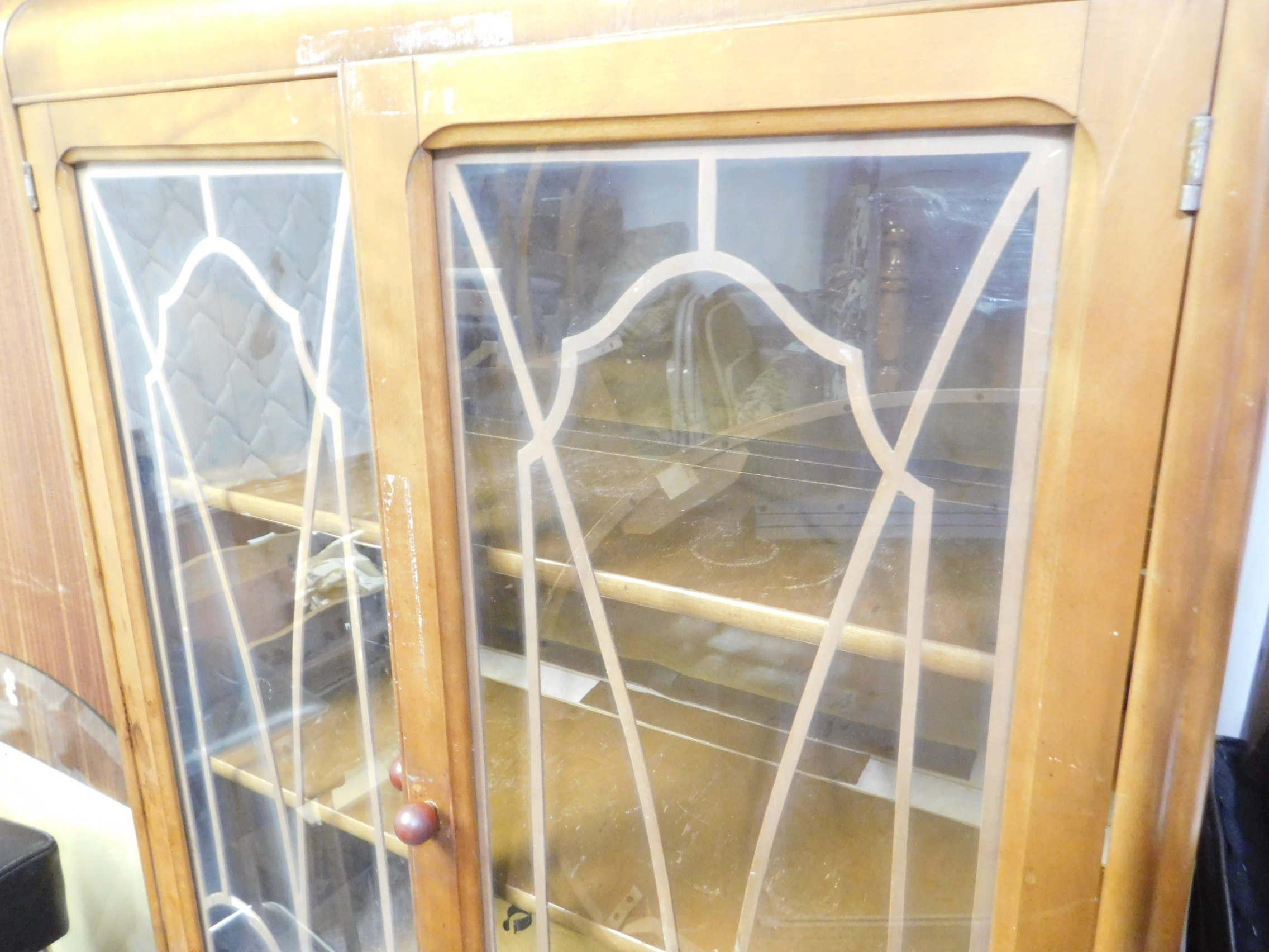 Vintage Art Deco Waterfall Cabinet for Sale