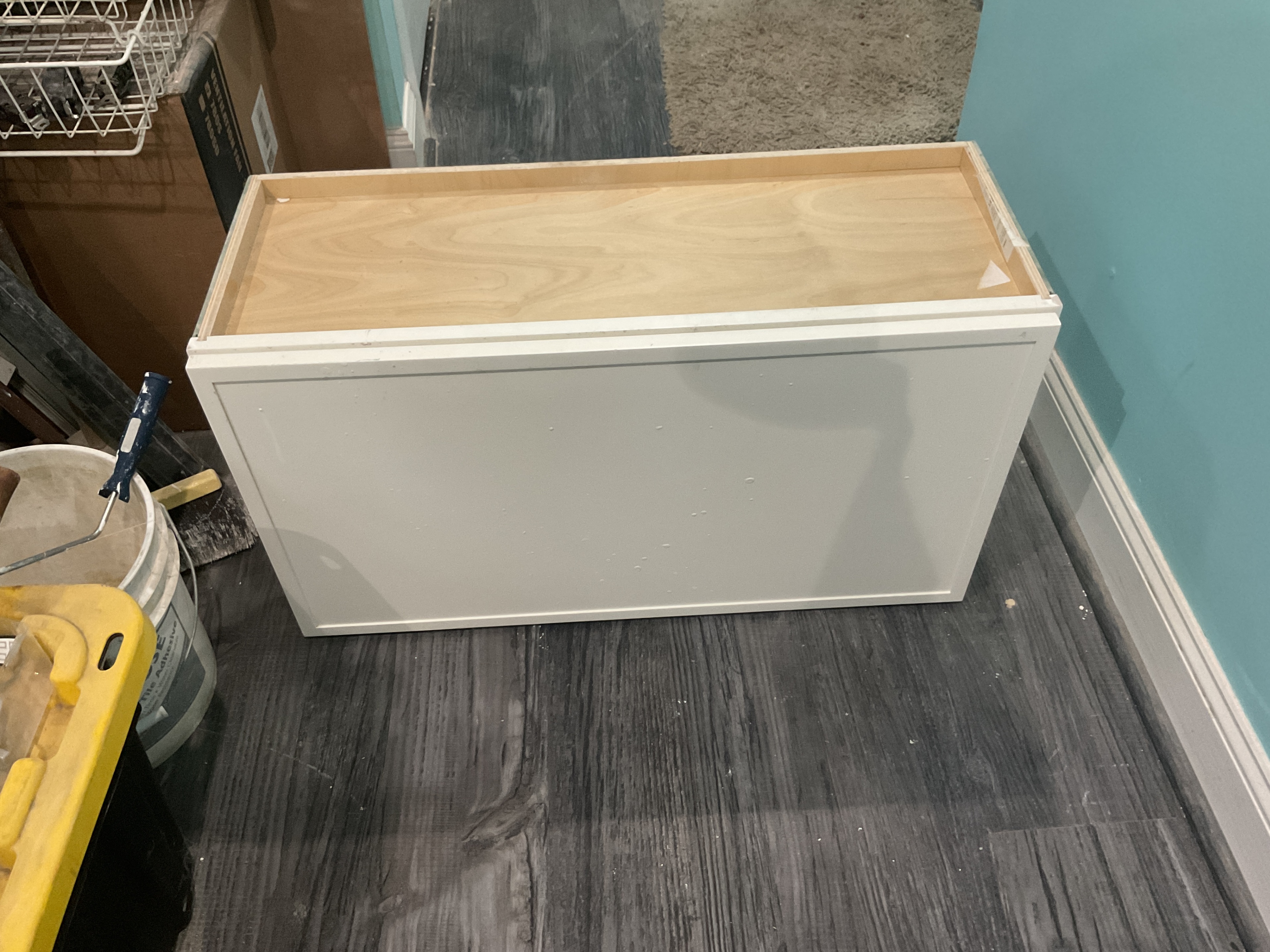 White Storage Cabinet – Compact 33x13x18" Home/Office Organizer