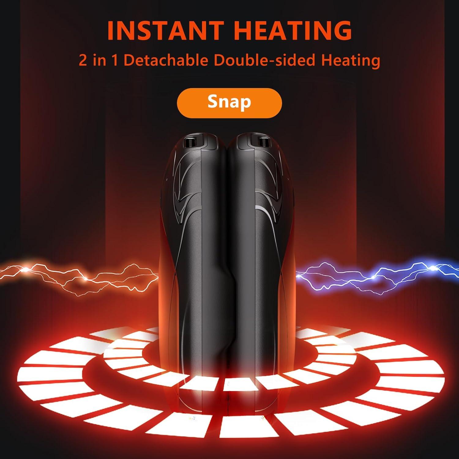 2-Pack AI Rechargeable Hand Warmers, 6000mAh, 20Hrs Heat - photo 2
