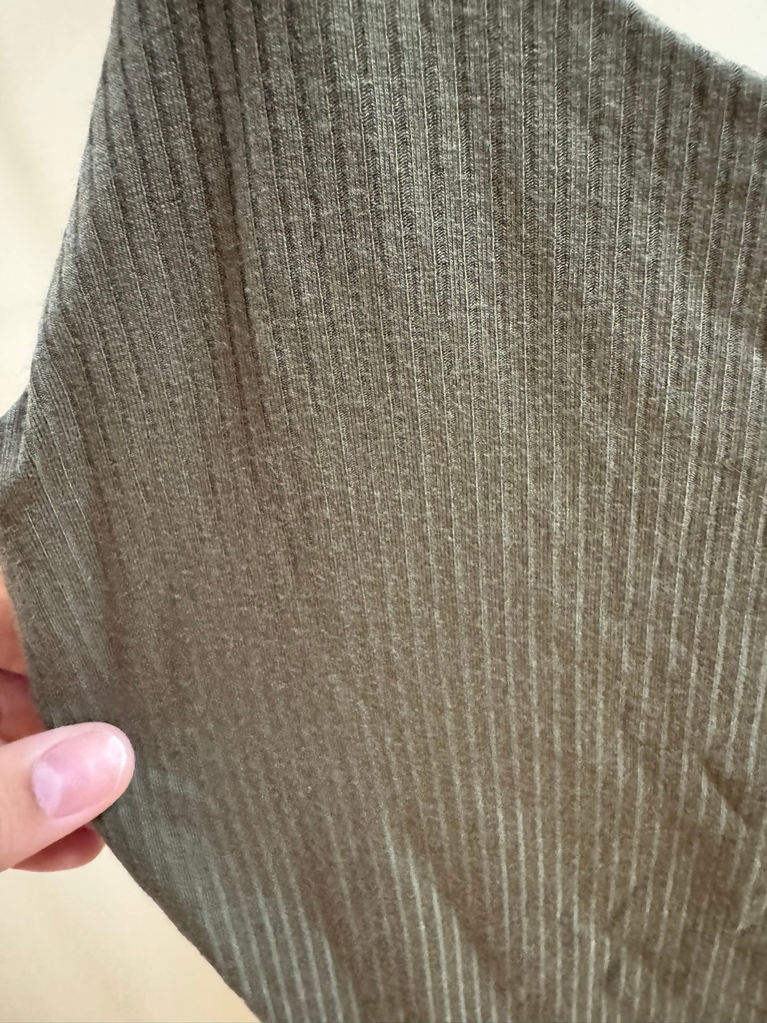 Garage Ribbed Bodysuit in Olive Green- Size Medium - photo 4