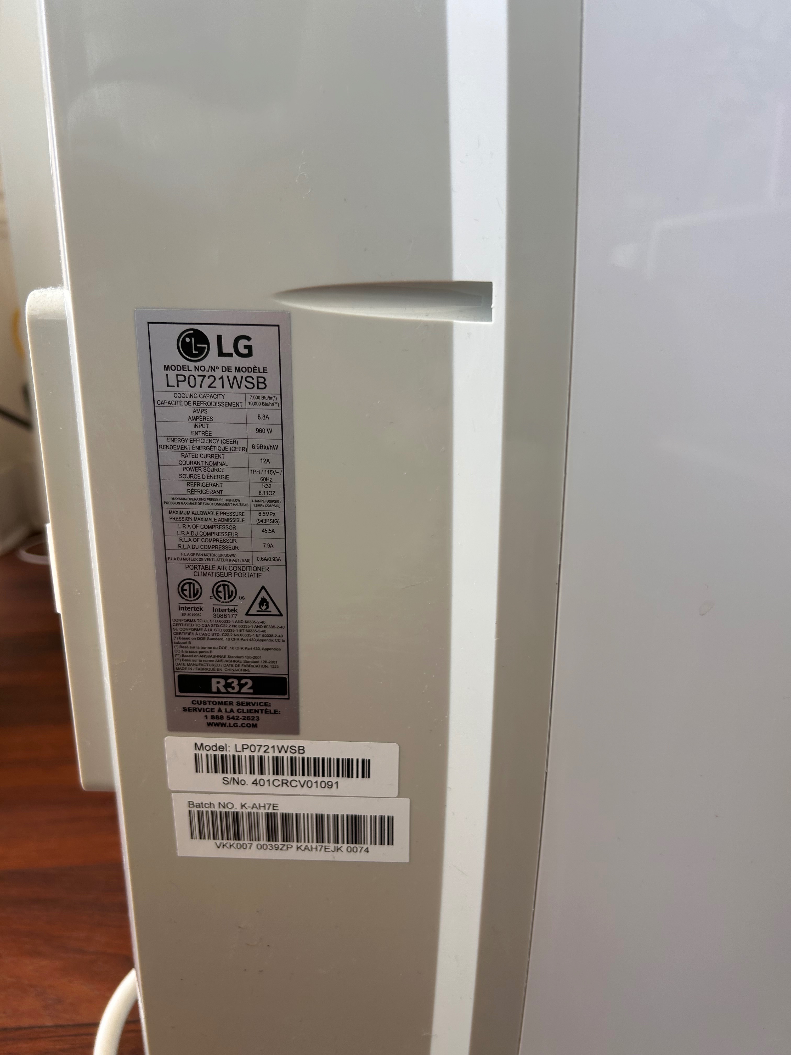 LG Portable Air Conditioner - photo 4