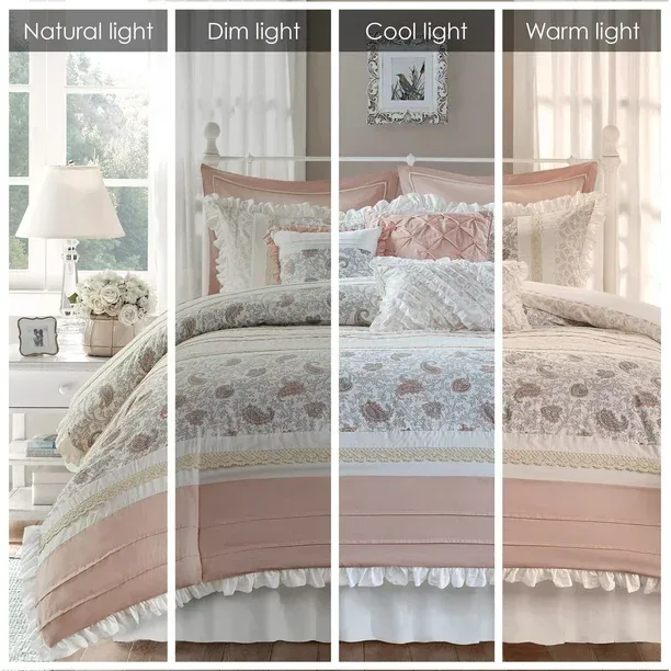 🛏️✨ Madison Park 100% Cotton Comforter Set – King, 9-Piece, thumbnail