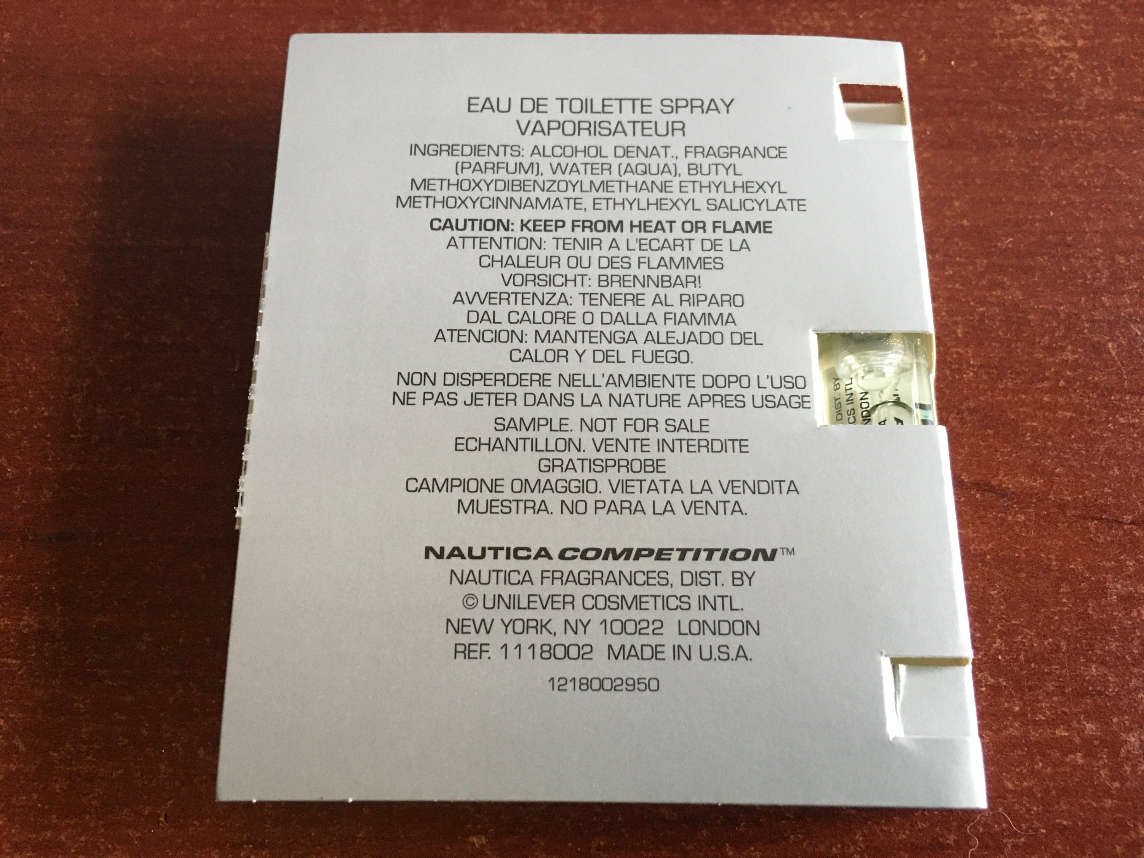 Nautica 1.5 ml EDT Sample Vial – Fresh Aquatic Cologne - photo 2