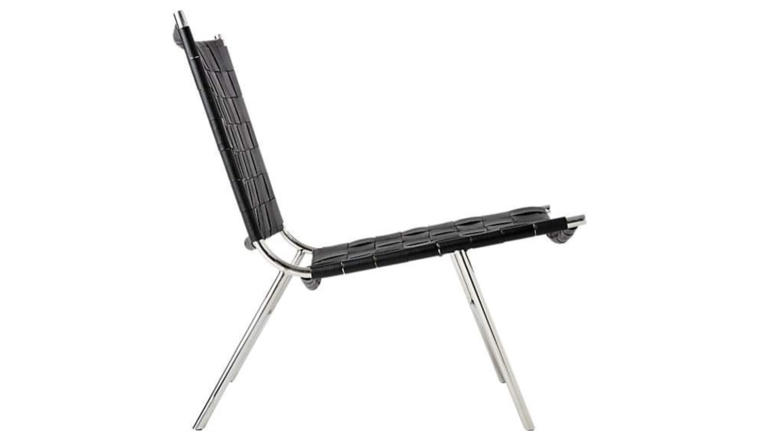 Weave Black Leather Chair from CB2 - photo 3