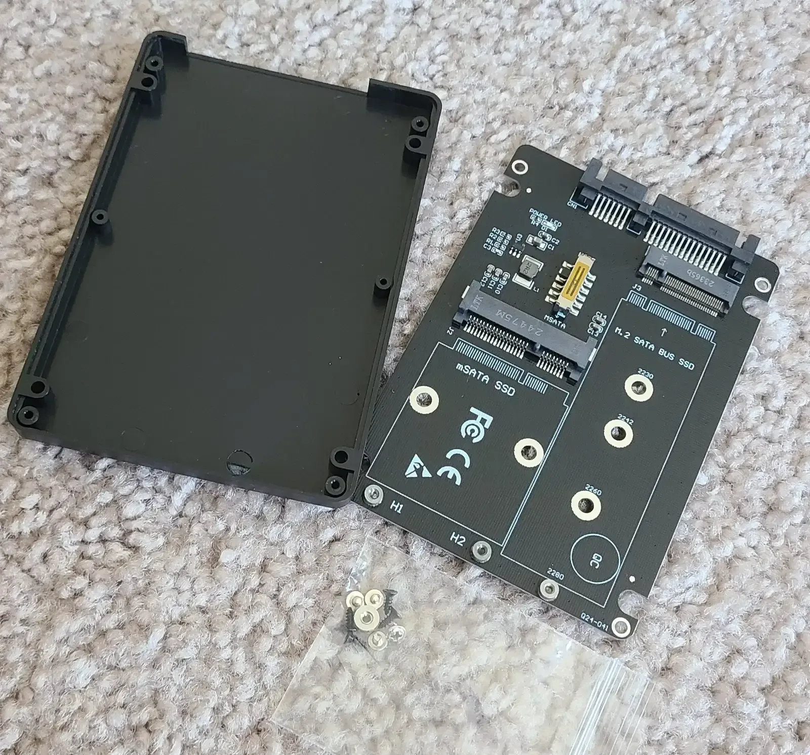 2-in-1 M.2 NGFF Key B & mSATA to 2.5" SATA3 SSD Enclosure thumbnail