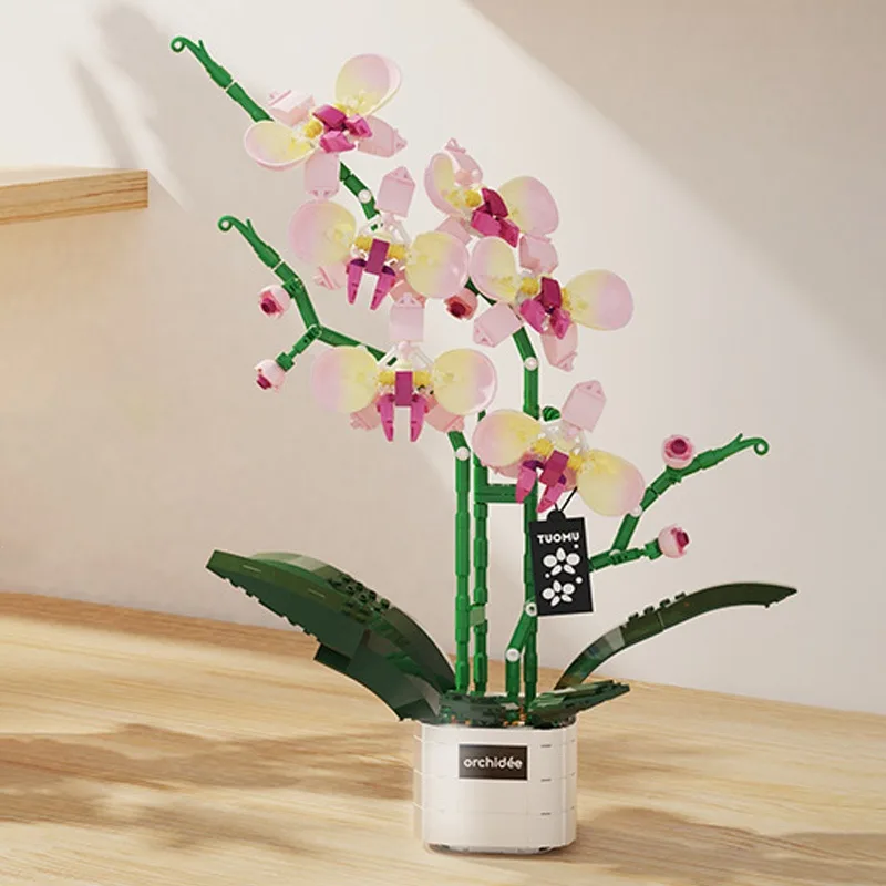 New In Box TuoMu T6005 Orchid Building Kit - Great Gift! image indicator(4)