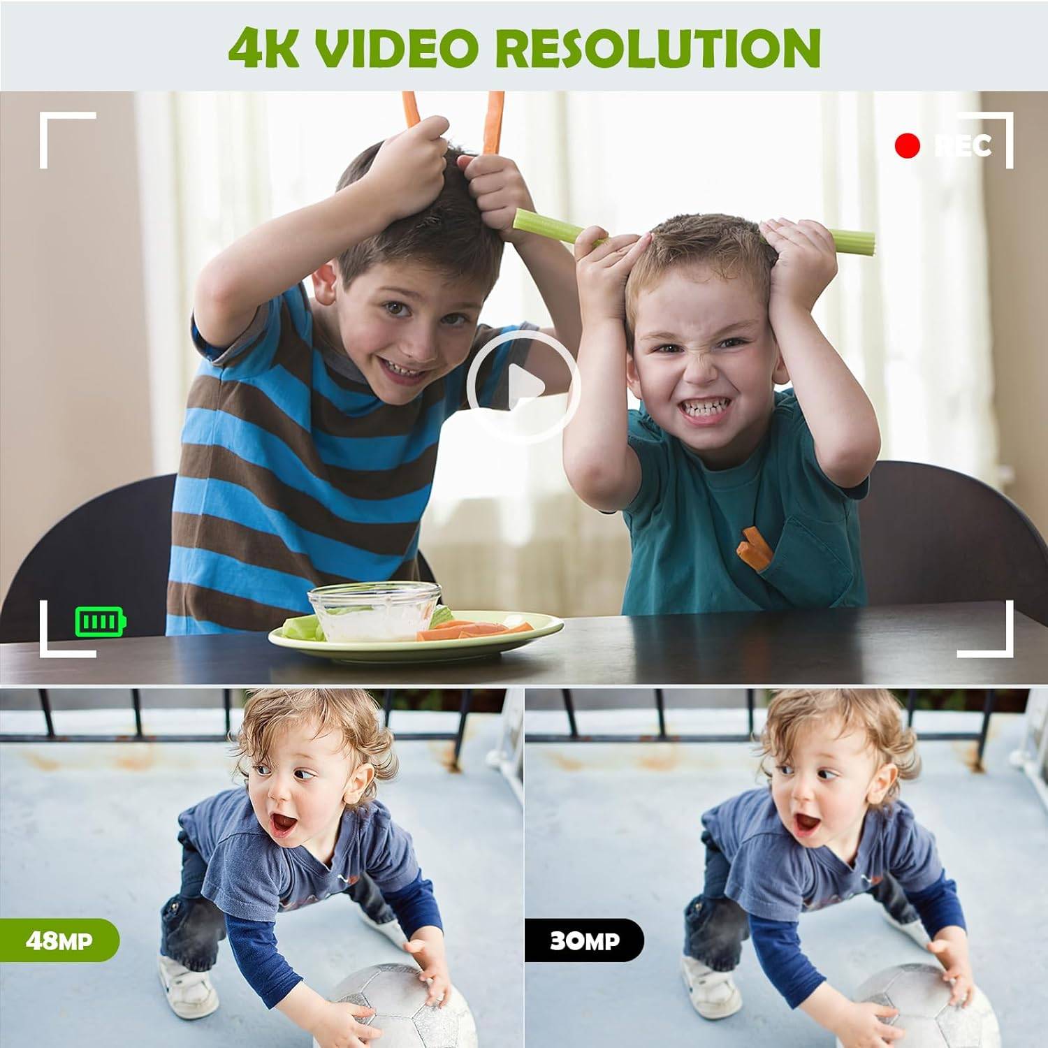4K Autofocus Vlogging Camera for Kids & Teens, 18X Zoom, 32GB - photo 4